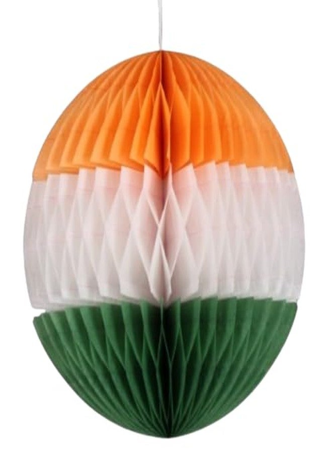 Atpata Funky Republic Day/Independence Day Tri Colour Tiranga Paper Honey Comb Balls (5pcs Papercomb) - Image 5